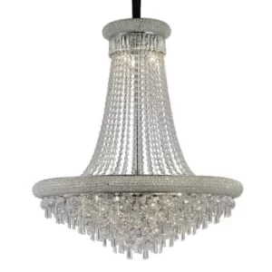 Image of Alexandra Ceiling Pendant Chandelier 18 Light Polished Chrome, Crystal