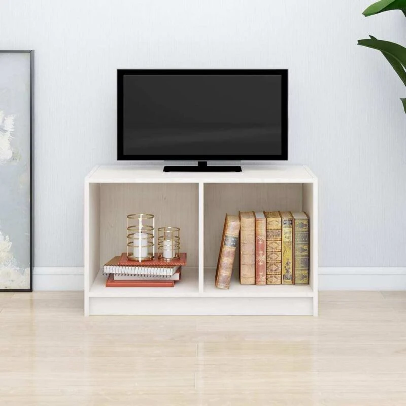 Image of VIDAXL TV Cabinet White 70x33x42cm Solid Pinewood Vidaxl 8720286772720