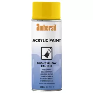 image of Ambersil 20188-AA Acrylic Paint Bright Yellow RAL 1018 400ml