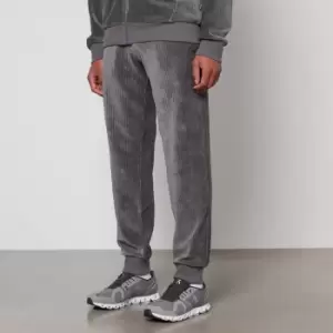Image of Emporio Armani Logo-Embroidery Ribbed Chenille Sweatpants - L