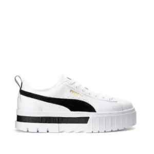 image of Puma Mayze Lth Womens, Puma White-Puma Black, size: 3+, Female, Trainers, 381983 01