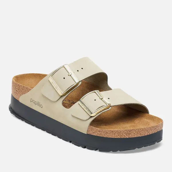 Image of Birkenstock Womens Papillio Arziona Nubuck Sandals - UK 7 Green Sandals female 1026971 7