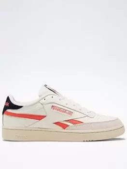 Image of Reebok Club C Revenge Shoes, White/Orange, Size 12, Men