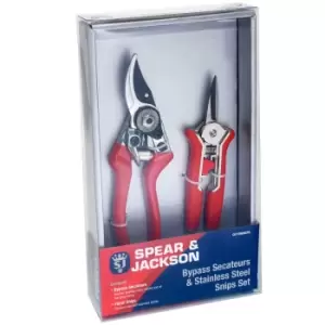 image of Spear and Jackson Bypass Secateurs and Mini Snips Set