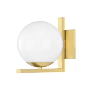 Tanner 1 Light Wall Sconce Brass, Glass, 2700K