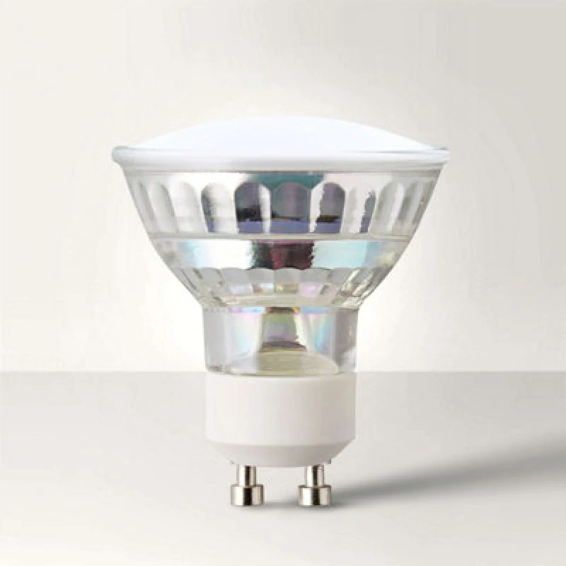 Image of ValueLights 3 Pack GU10 White Glass Bodied Spotlight LED 3W Cool White 6500K 280lm Light Bulb White
