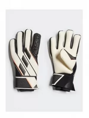 Image of adidas Tiro Pro Goalkeeper Gloves, White/Black, Size 10, Men