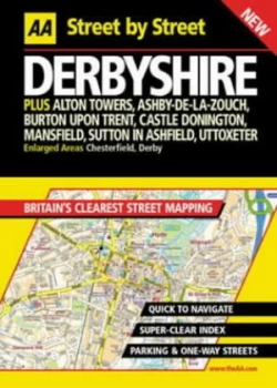 Image of Aa Street by Street Derbyshire Hardback