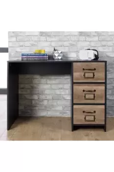 Image of Tokyo 3 Drawer Desk - Brown