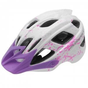 image of Muddyfox Spark Junior Bike Helmet - White/Purple