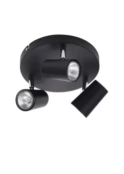 image of Forum Lighting 35W Inlight Harvey Spot 3 Light Plate Black - INL-31776-BLK