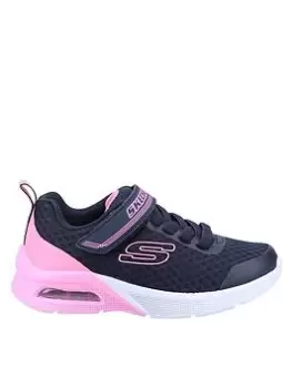 Image of Skechers Microspec Max Epic Brights Trainer, Navy, Size 12.5 Younger
