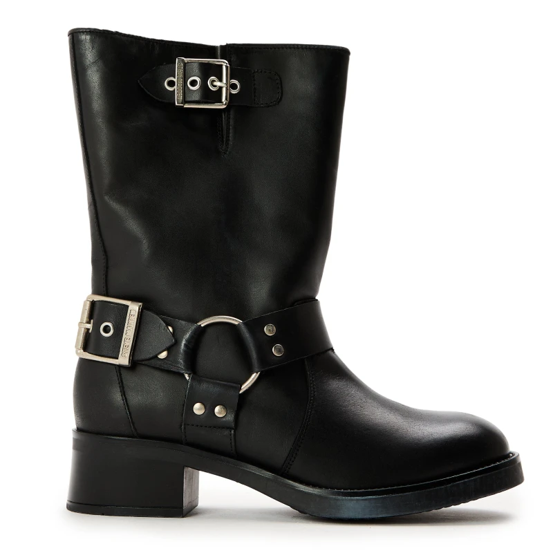 Image of Steve Madden Womens Blessing Ankle Heeled Boots Black Lthr female 3 (36)