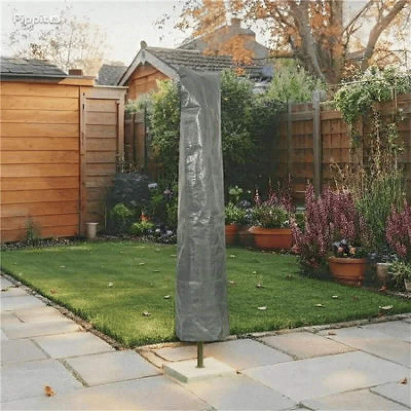 Image of Home Source Duracover Grey 160Cm Heavy Duty Waterproof Parasol Jumbo Protective Cover