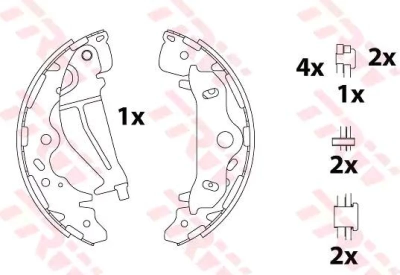 Image of Brake Shoe Set TRW GS8820