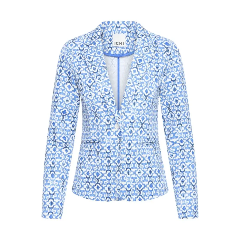 Image of Ichi Womens blazer Ichi Kate Print Bleu Female L