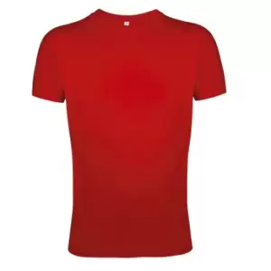 Image of SOLS Mens Regent Slim Fit Short Sleeve T-Shirt (M) (Red)