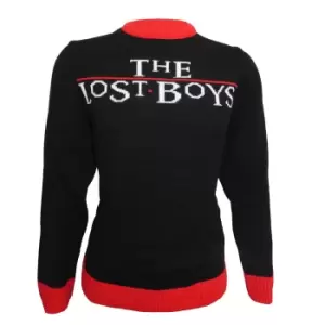 Image of The Lost Boys Unisex Adult Logo Knitted Jumper (XL) (Black/Red)