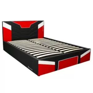 Image of X Rocker Cerberus Double Gaming Ottoman Bed, red