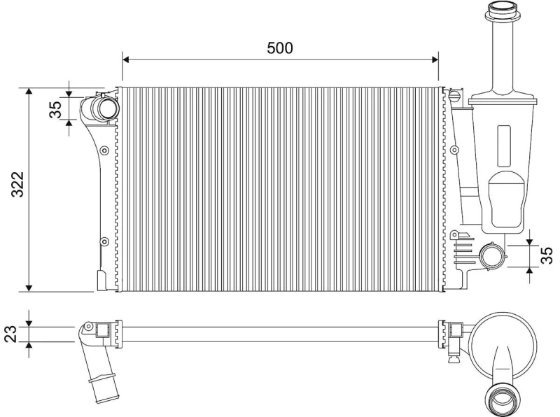Image of Engine radiator VALEO 701886