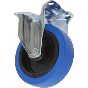 Image of Sealey Fixed Plate Castor Blue Elastic 125mm