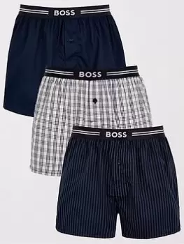 Image of BOSS Bodywear 3 Pack Woven Boxer, Light Beige, Size L, Men