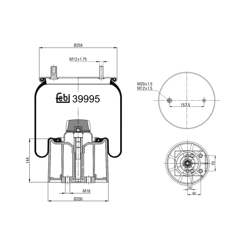 Image of FEBI BILSTEIN 39995 Boot, air suspension Boot,air suspension (324)