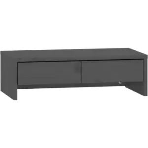 Image of Vidaxl - Monitor Stand Grey 50x27x15cm Solid Wood Pine Grey