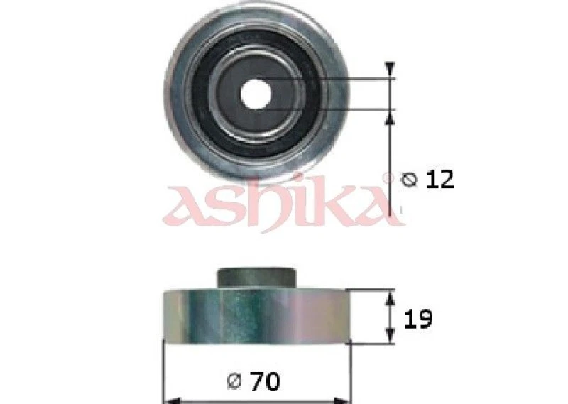 Image of ASHIKA Deflection / guide pulley, V-ribbed belt ASHIKA 129-08-815