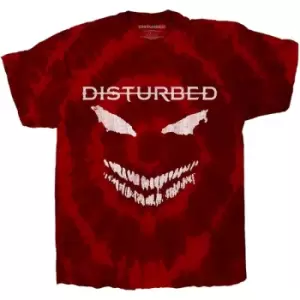 Image of Disturbed - Scary Face Unisex Large T-Shirt - Red