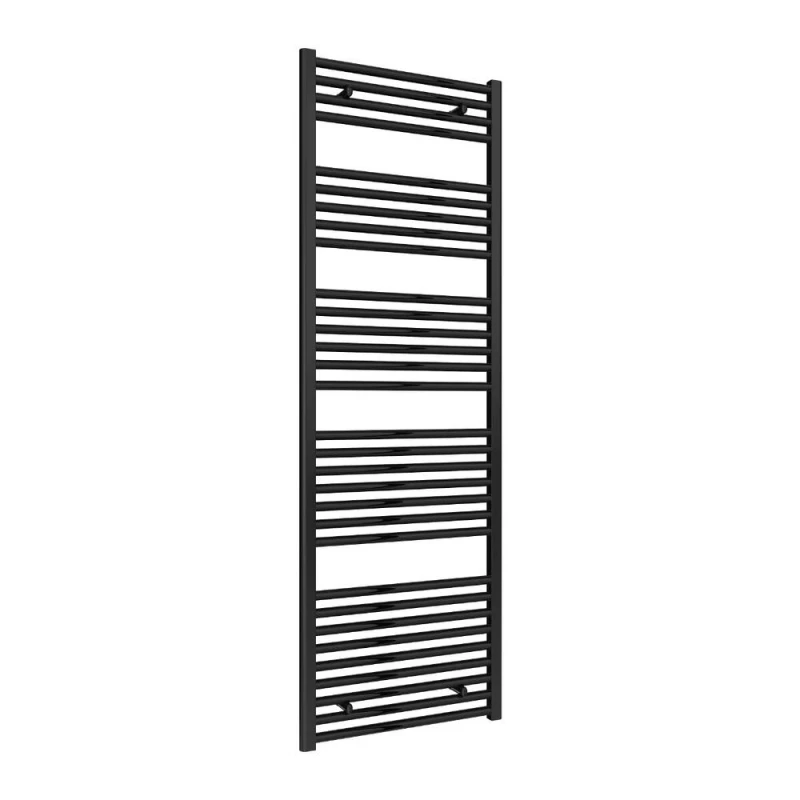 Image of Bathroom Kingdom Diva Black Straight Heated Towel Rail 1800x600 Black Unisex