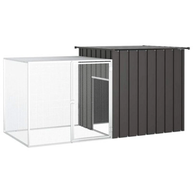 Image of VIDAXL Chicken Cage Anthracite 200x91x100cm Galvanised Steel Vidaxl 8720286902509