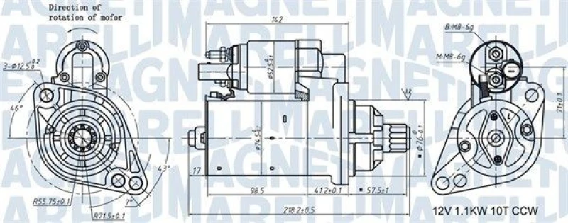 Image of MAGNETI MARELLI Starter motor MAGNETI MARELLI 063721322010