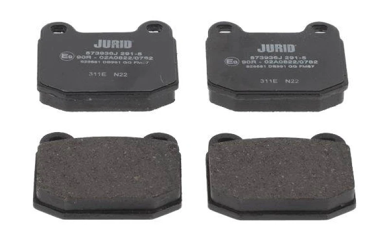 Image of JURID 573936J Brake pad set not prepared for wear warning indicator, without accessories Brake Pad Set,disc brake (402)