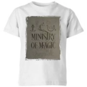 image of Harry Potter Ministry Of Magic Kids T-Shirt - White - 11-12 Years