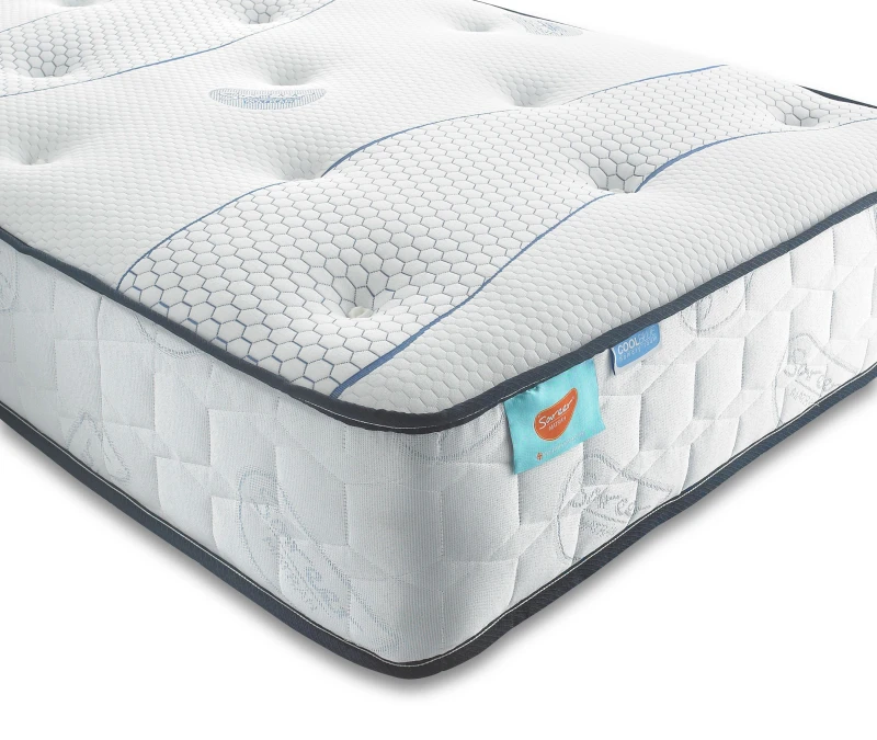 Image of Sareer Furniture Limited Cool Blue Pocket Memory Mattress in White Size: King White Unisex King