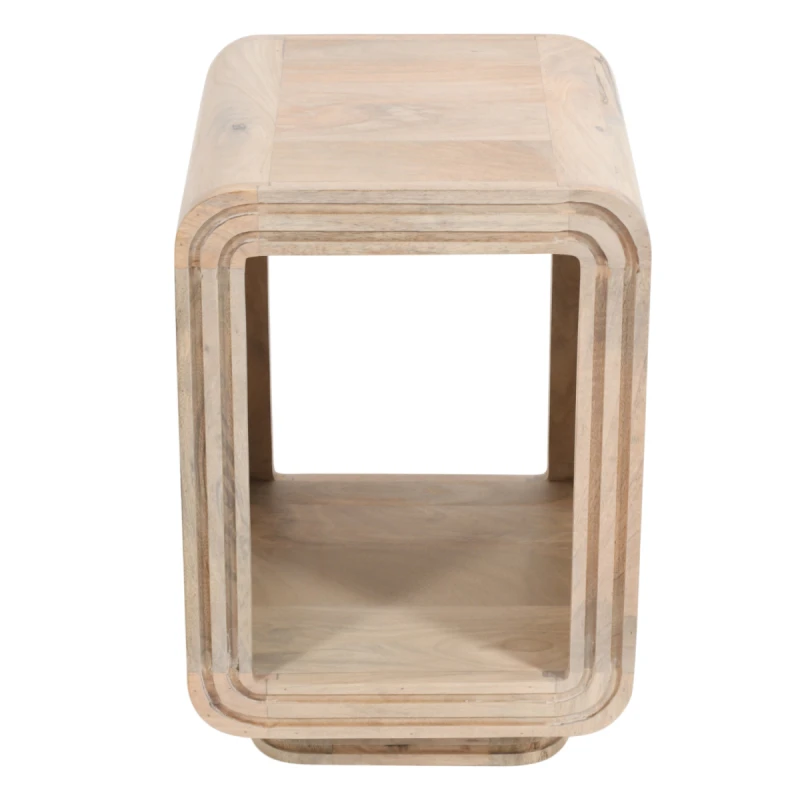 Image of Indian Hub Hudson Carved Mango Wood Side Table