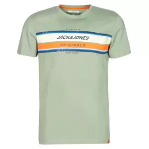 image of Jack Jones JORTYLER mens T shirt in Kaki - Sizes S,XS