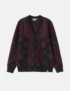 Image of Carhartt Wip Verse Cardigan, Verse Jacquard, Dark Navy, Male, Sweaters, I030849.17PXX