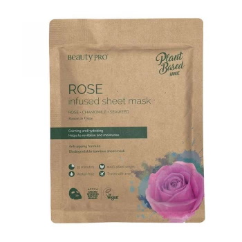 image of BeautyPro Plant Based Rose Calming Face Sheet Mask