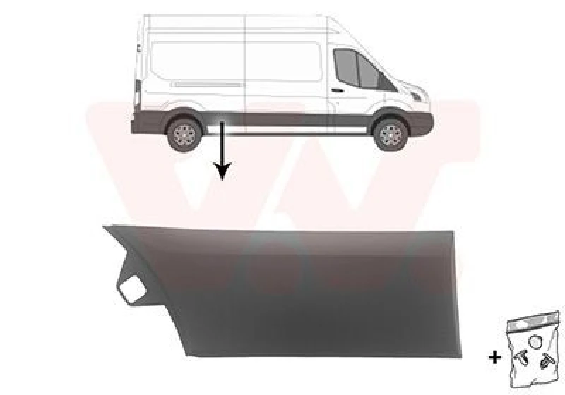 Image of VAN WEZEL Trim / Protective Strip, sidewall VAN WEZEL 1991420