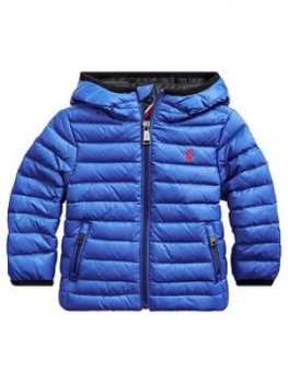 image of Ralph Lauren Baby Boys Hooded Padded Jacket - Royal Blue