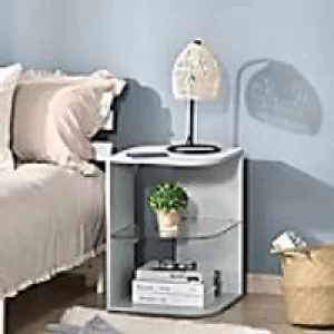 Image of Homcom Modern Side Table with Metal Frame