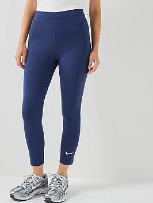 Image of Nike Sportswear Classic Womens High-Waisted 7/8 Leggings - Blue Female 10