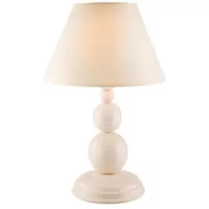 Image of Bouli Table Lamp With Shade With Fabric Shades, White, 1x E27
