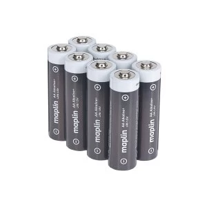 Image of Maplin Extra Long Life High Performance Alkaline AA 1.5V Batteries Box of 8