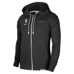 Image of Nike Nba Los Angeles Lakers Dri-Fit Standart Issue Full Zip Hoody, Black/Pale Ivory, Male, Hoodies, DN4653-010