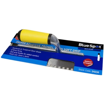 24230 280mm (11) Soft Grip Adhesive Trowel - Bluespot - main image