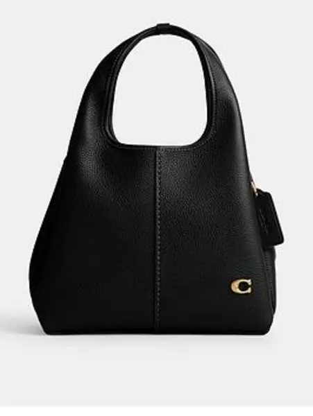 Image of Coach Polished Pebble Leather Lana Shoulder Bag 23 - B4/Black