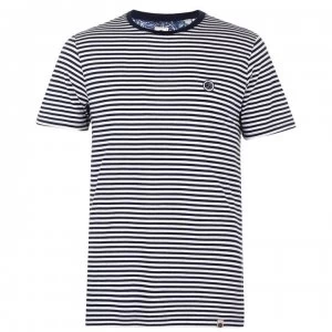 Image of Pretty Green Stripe Tee - Navy/White